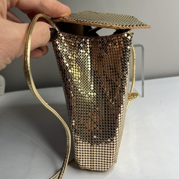 Whiting and Davis Gold Mesh Metallic Chain Envelope Shoulder Crossbody Bag - Picture 14 of 14